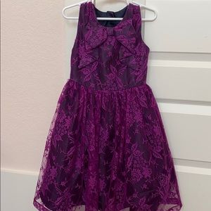 Beautiful purple lace over navy dress